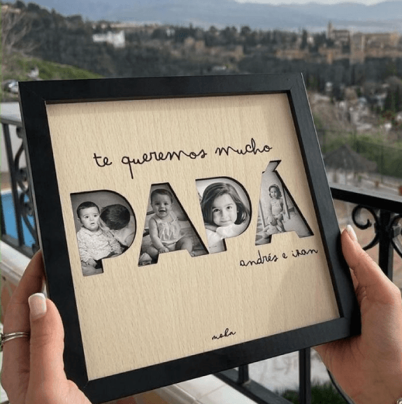 Cuadro personalizado te queremos mucho papá
